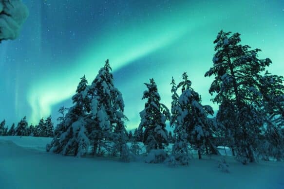 Northern lights over Kakslauttanen